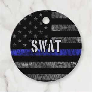 Distressed SWAT Police Flag Favour Tags