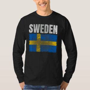 Distressed Sweden Flag Graphic For Men Women Swede T-Shirt