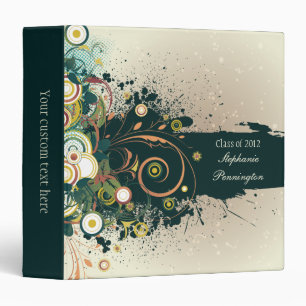 Distressed swirls graduation memory book binder