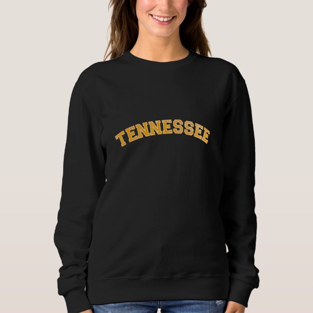 Distressed Tennessee State Name Sweatshirt (Front)