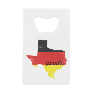 Distressed Texas German Flag Prost Credit Card Bottle Opener