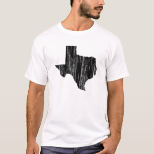 Distressed Texas State Outline T-Shirt