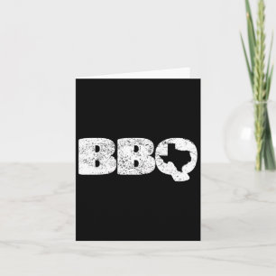 Distressed Texas Tx Map Bbq Outfit Rbecue Simple T Card