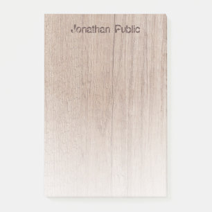 Distressed Text Elegant Wood Look Modern Template Post-it Notes