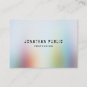 Distressed Text Modern Colourful Abstract Art Chic Business Card