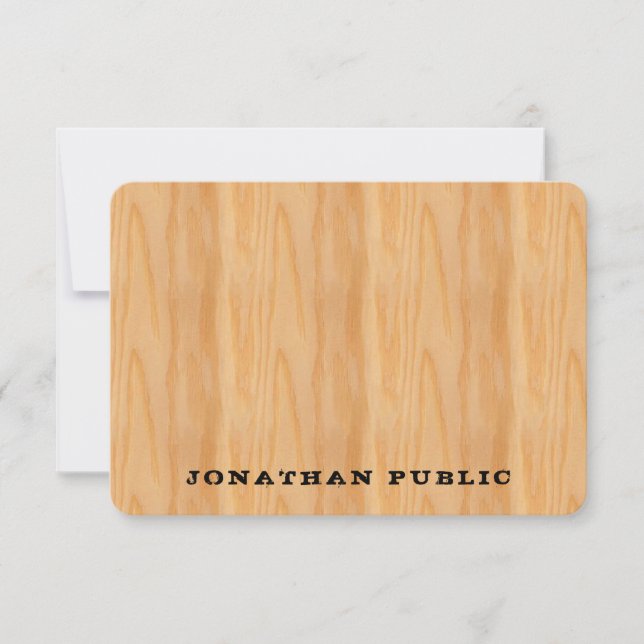 Distressed Text Monogram Wood Look Template (Front)