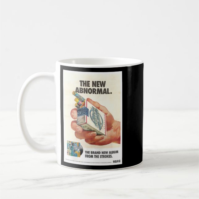 Distressed The Strokes Band Graphic Gift Coffee Mug (Left)