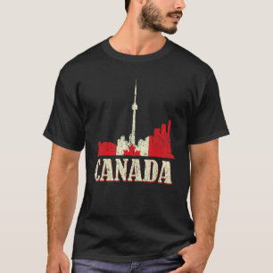 Distressed Toronto Tower Canada Day Proud Canadian T-Shirt