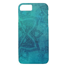 Distressed Turquoise Blue Mandala