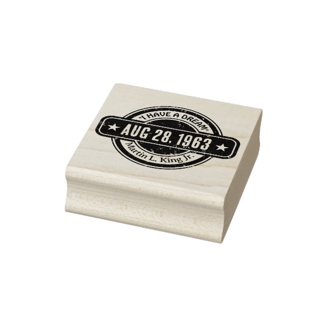 Distressed U.S. History Dates I Have a Dream Day Rubber Stamp (Stamp)