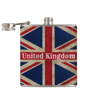 Distressed UK Flag Hip Flask