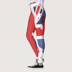 Distressed UK Flag Leggings - Union Jack Print