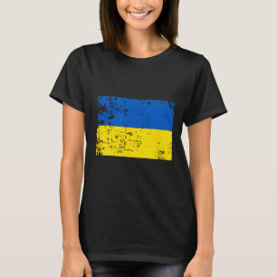 Distressed Ukraine Flag Blue Yellow Patriotic Supp T-Shirt