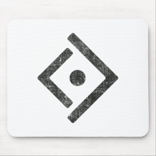 Distressed Ukraine Freedom Symbol Resistance Logo Mouse Pad