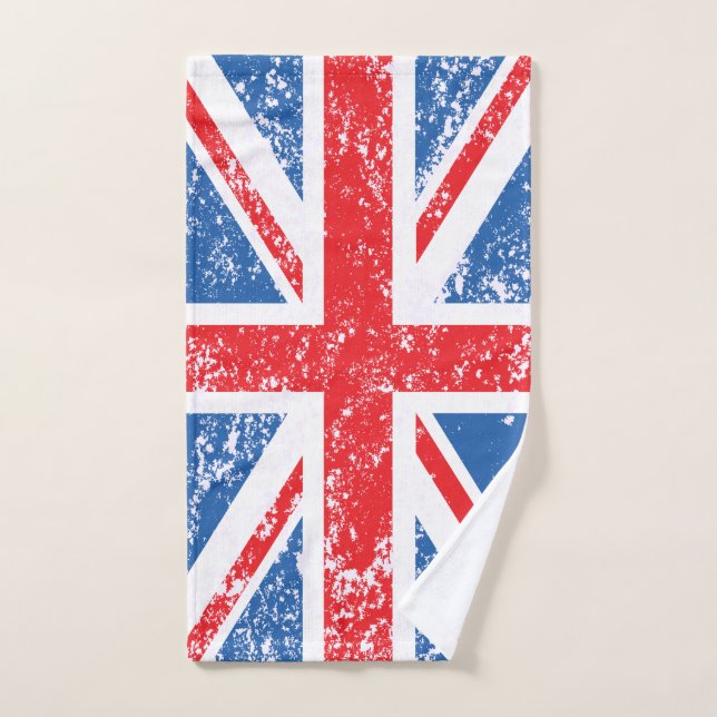 Distressed Union Jack/Flag Hand Towel (Hand Towel)