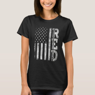Distressed US Flag Remember Everyone Deployed R E  T-Shirt