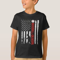 Distressed USA American Flag Baseball Grandpa Fath