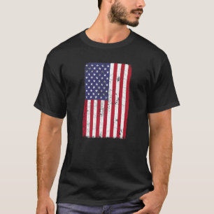Distressed Usa Flag 4th July American Men Women Pa T-Shirt
