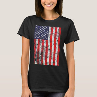 Distressed Usa Flag 4th July American Men Women Pa T-Shirt