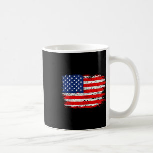 Distressed Usa Flag American 4th Of July Gift Men Coffee Mug