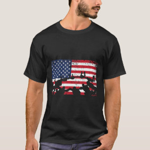 Distressed Usa Flag American Skydivers Skydiving T-Shirt