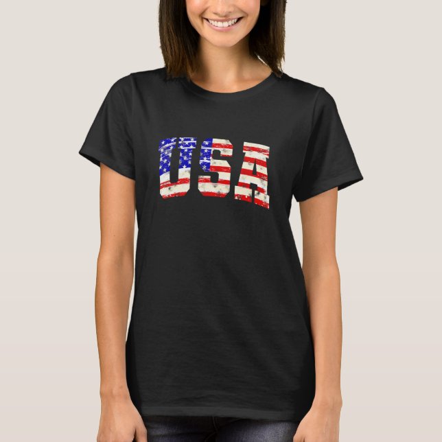 Distressed Usa Patriotic Us American Flag Pride 4t T-Shirt (Front)