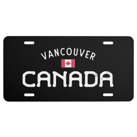 Distressed Vancouver Canada License Plate Zazzle.ca