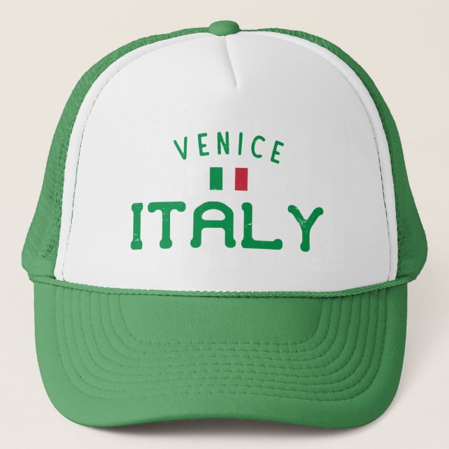 Distressed Venice Italy Trucker Hat (Front)