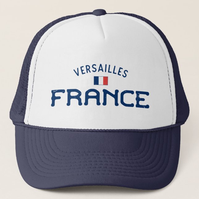 Distressed Versailles France Trucker Hat (Front)