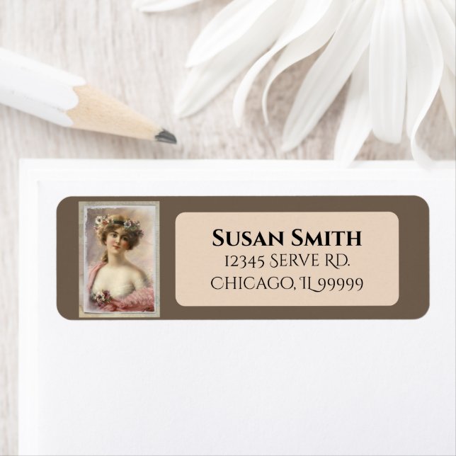 Distressed Victorian Flowers Retourner l'adresse (En situation)