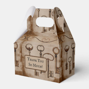 Distressed Victorian Vintage Antique Skeleton Keys Favor Box