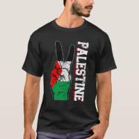 Distressed Victory Two Fingers Palestine Flag Patr