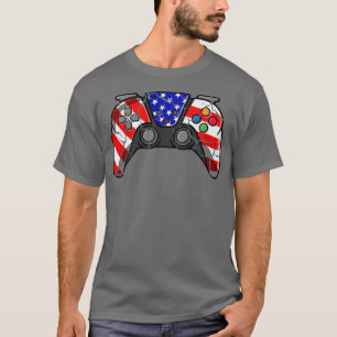 Distressed Video Game Sport Lover Retro American F T-Shirt