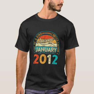 Distressed Vintage Awesome Since January 2012 9 Ye T-Shirt