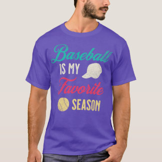 Distressed Vintage Baseball Is My Favourite Season T-Shirt