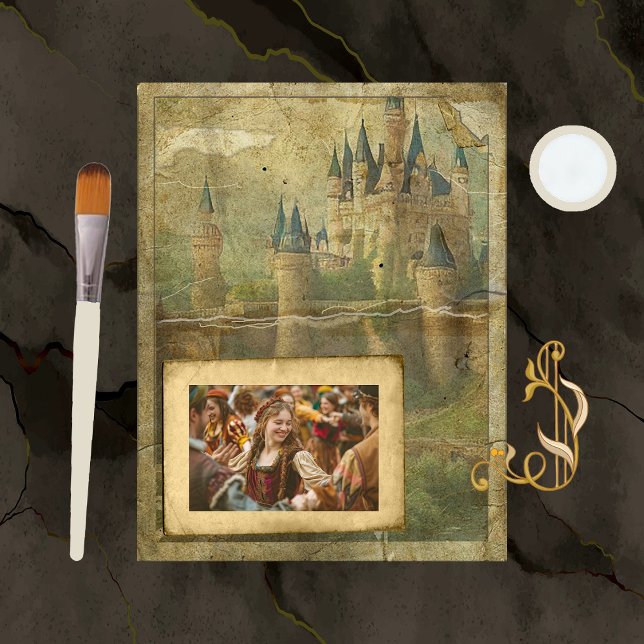 Distressed Vintage Castle Scrapbook Paper (Creator Uploaded)