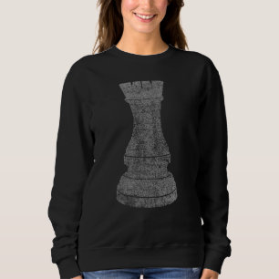 Distressed Vintage Chess piece Rook castle cool ch Sweatshirt