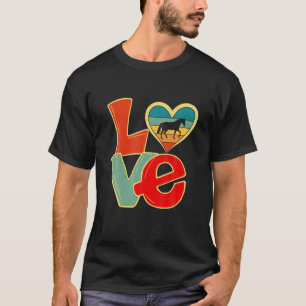 Distressed Vintage Horse Lover Farmer Animals Vale T-Shirt