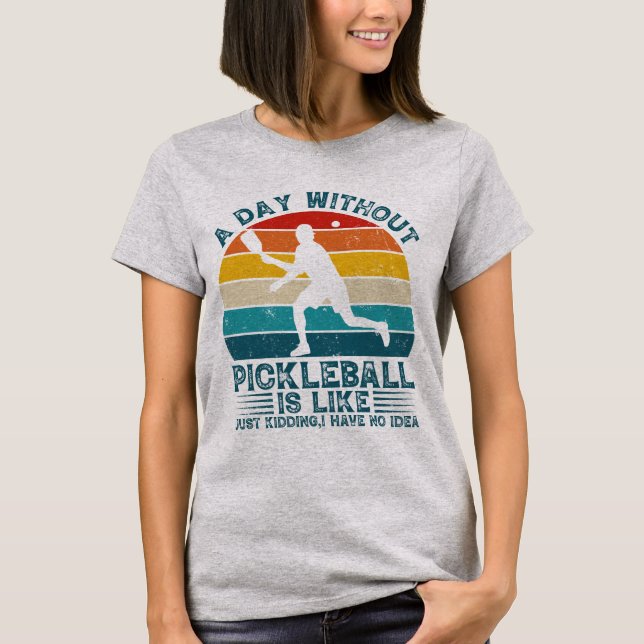 Distressed Vintage Pickleball - Retro Pickleball  T-Shirt (Front)
