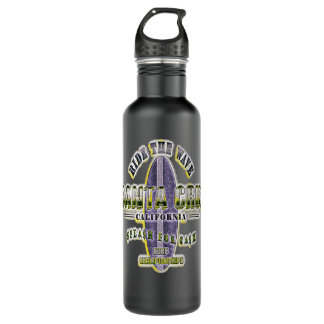 Distressed Vintage Retro Look Santa Cruz Californi 710 Ml Water Bottle