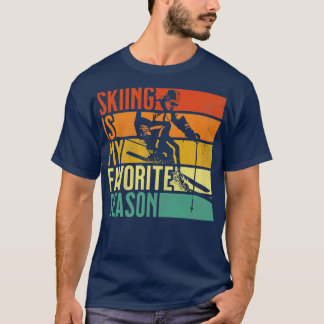 Distressed Vintage Skiing Is My Favourite Season G T-Shirt
