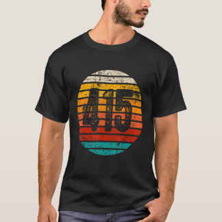 Distressed Vintage Sunset 415 Area Code T-Shirt