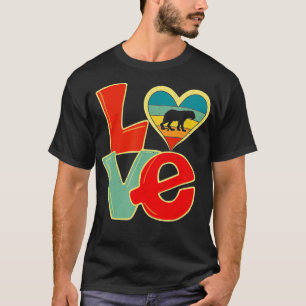 Distressed Vintage Tiger Lover Animals Valentines  T-Shirt