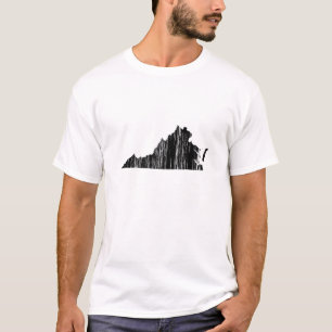 Distressed Virginia State Outline T-Shirt