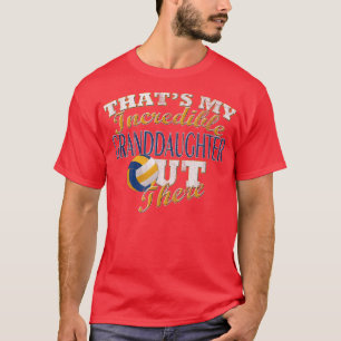 Distressed Volleyball Granddaughter, Grandma Grand T-Shirt