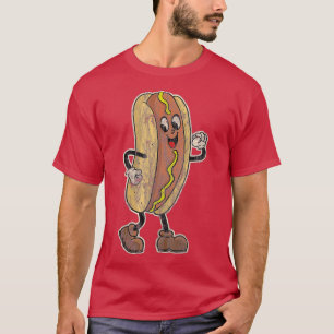 Distressed Walking Drive In Movie Hot Dog T-Shirt