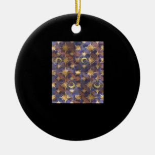 Distressed Whimsigoth Wallpaper Ceramic Ornament