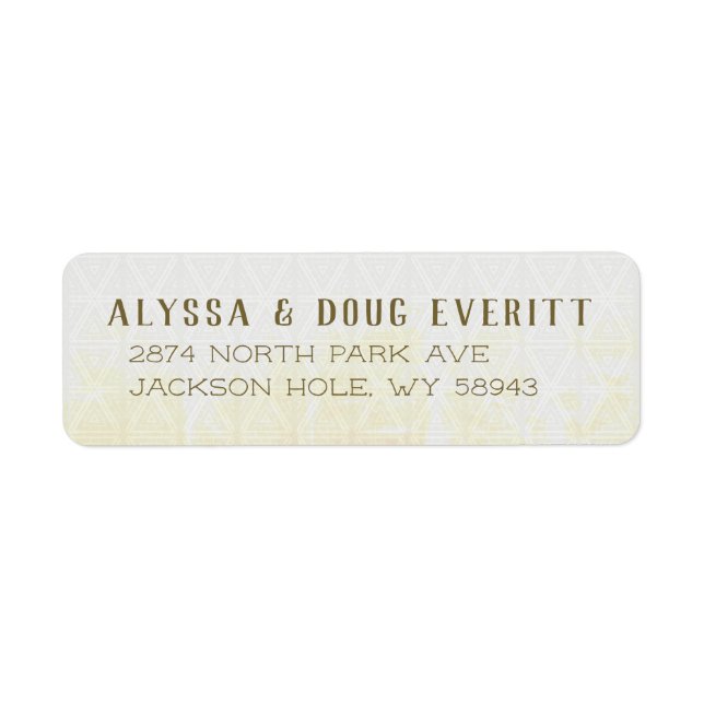 Distressed White Triangles Address Label (Front)