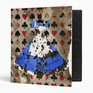 Distressed Wonderland Alice Pattern Binder
