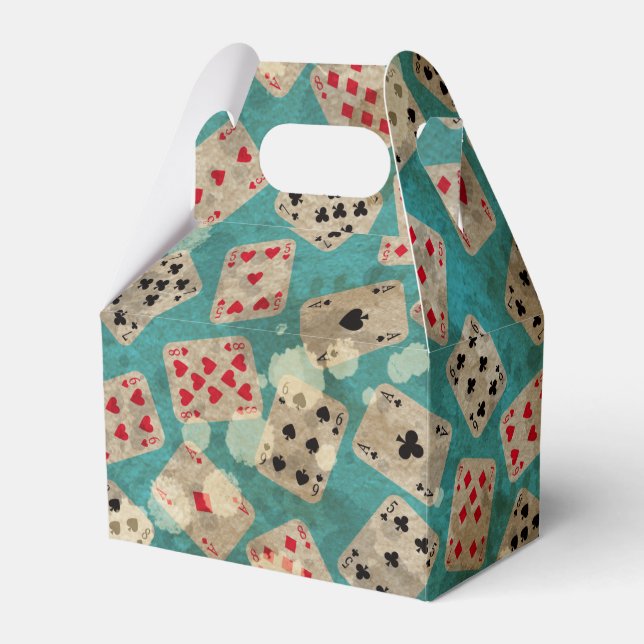 Distressed Wonderland Alice Pattern Favor Box (Front Side)